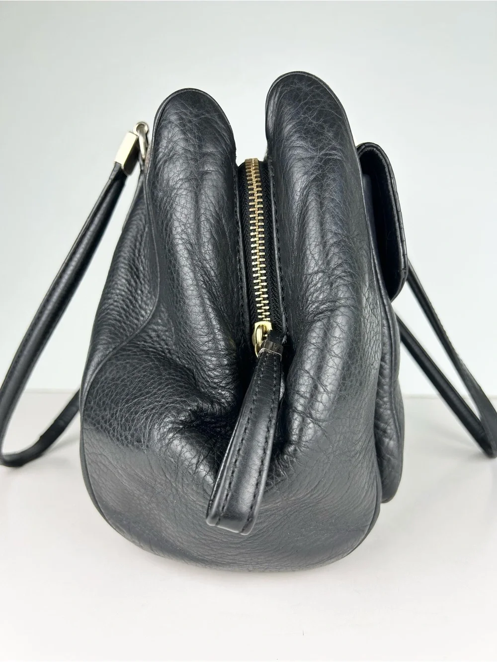 Coach Madison Madeline Black Leather Flap Purse Bag Satchel - Picture 4 of 15